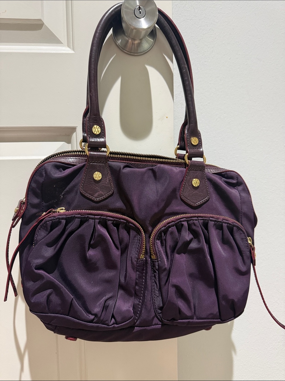 MZ Wallace Classic Women's Purple Top-Handle Handbag
